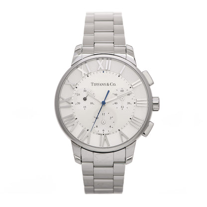 Tiffany Stainless Steel 36mm Atlas Dome Chronograph Quartz Watch 1 of 5