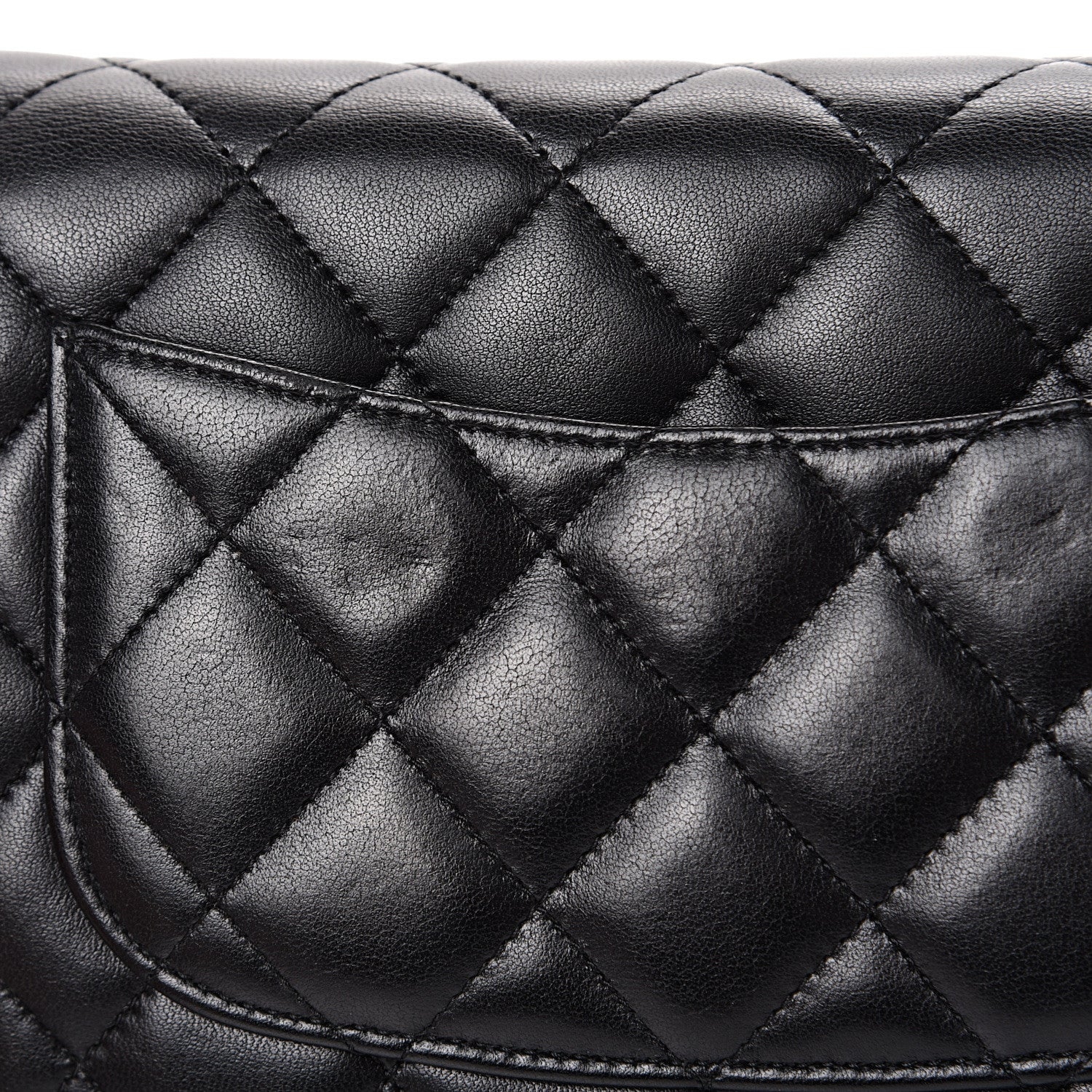 Chanel Lambskin Quilted Wallet On Chain WOC Black 11 of 12
