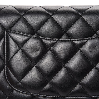 Chanel Lambskin Quilted Wallet On Chain WOC Black 11 of 12
