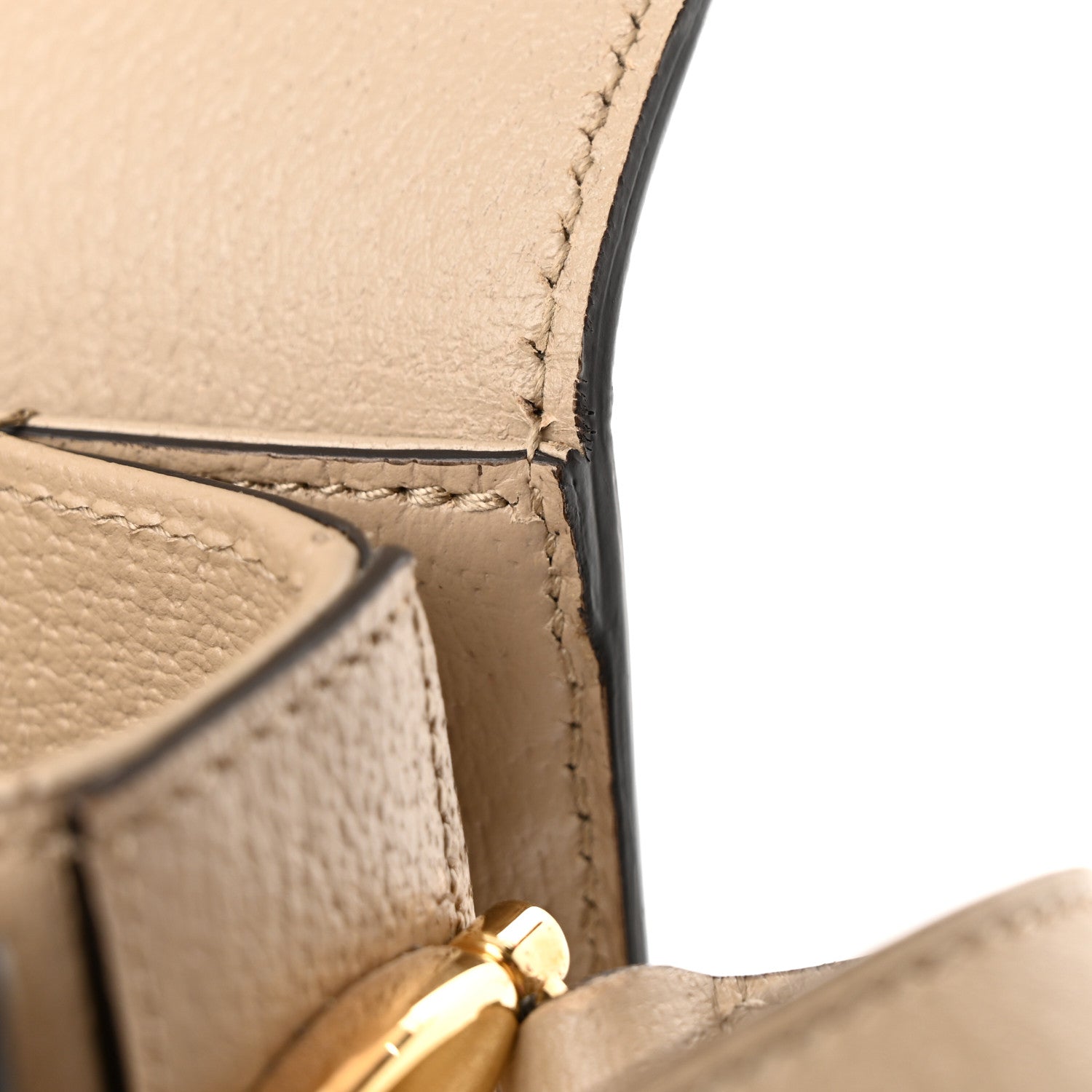 Gucci GG Supreme Monogram Textured Dollar Calfskin Horsebit 1955 Shoulder Bag Beige Mystic White Oatmeal 13 of 15