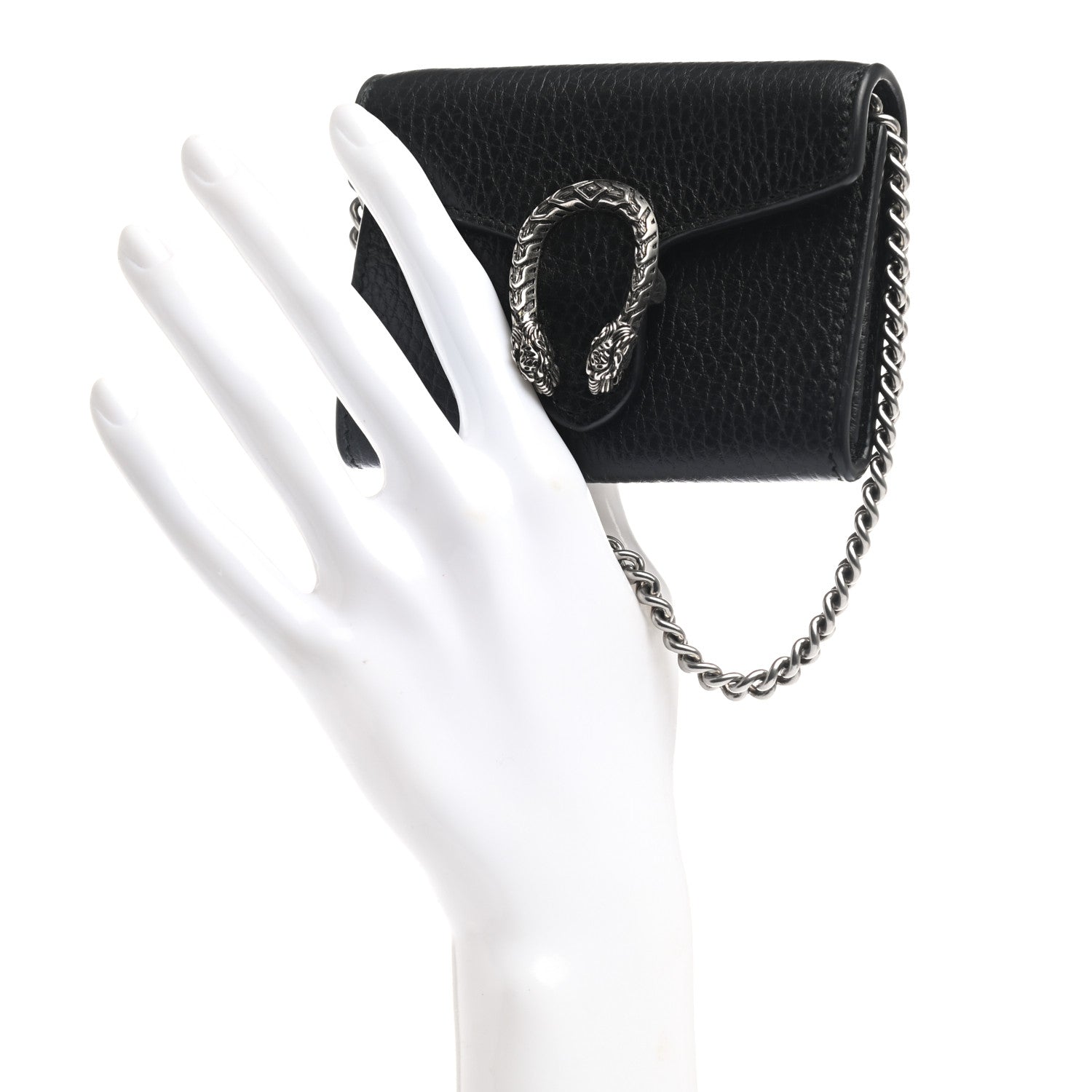 Gucci Calfskin Dionysus Coin Purse Black 2 of 7