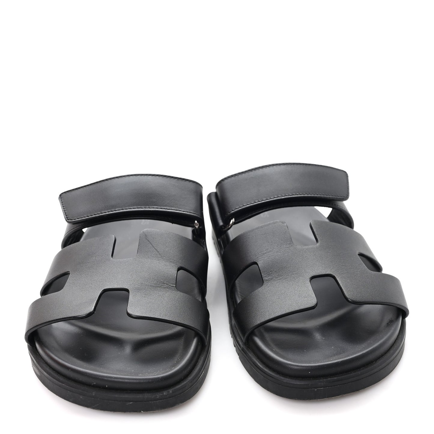 Calfskin Womens Chypre Sandals 37.5 Black