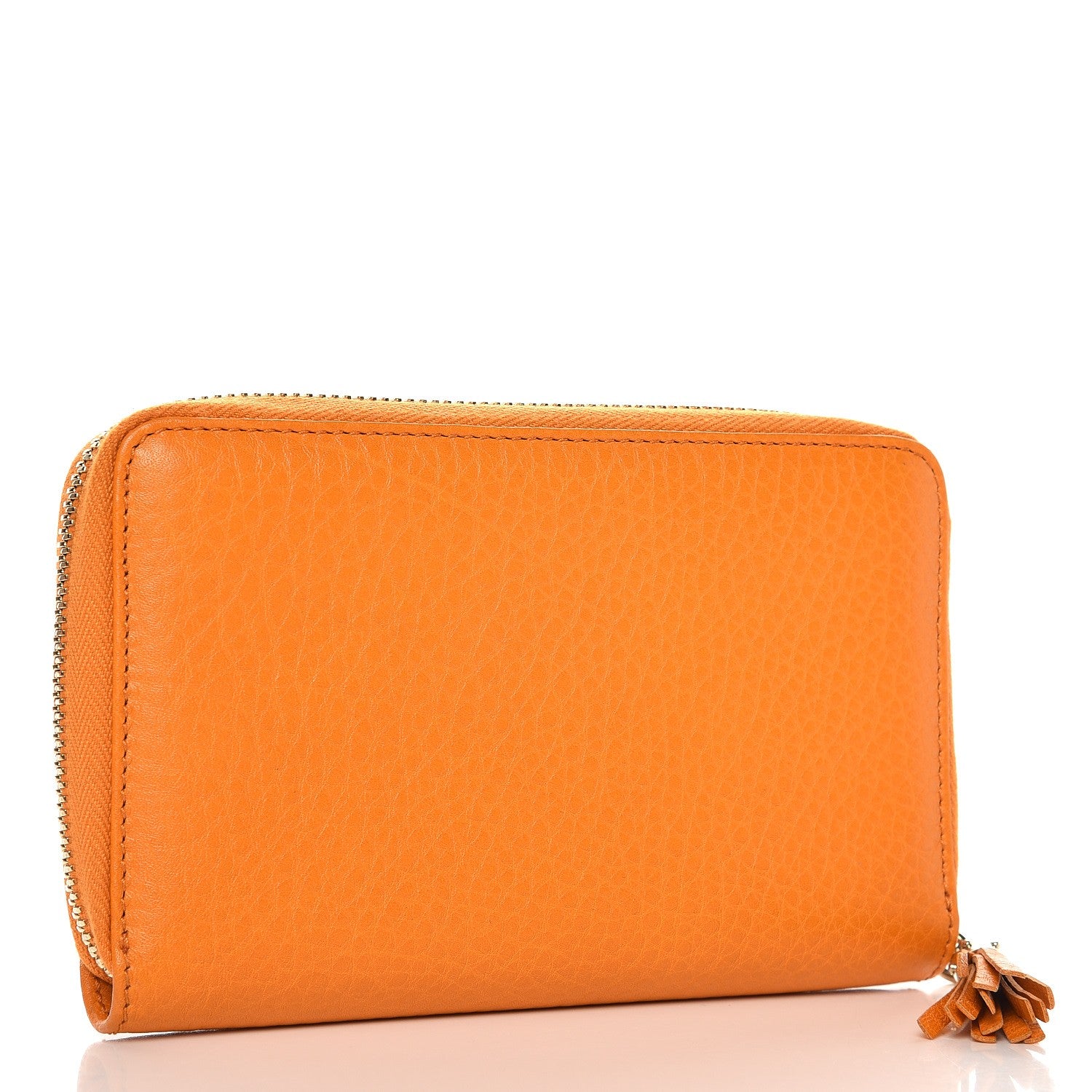Gucci Pebbled Calfskin Medium Soho Zip Around Wallet Curcuma 3 of 8
