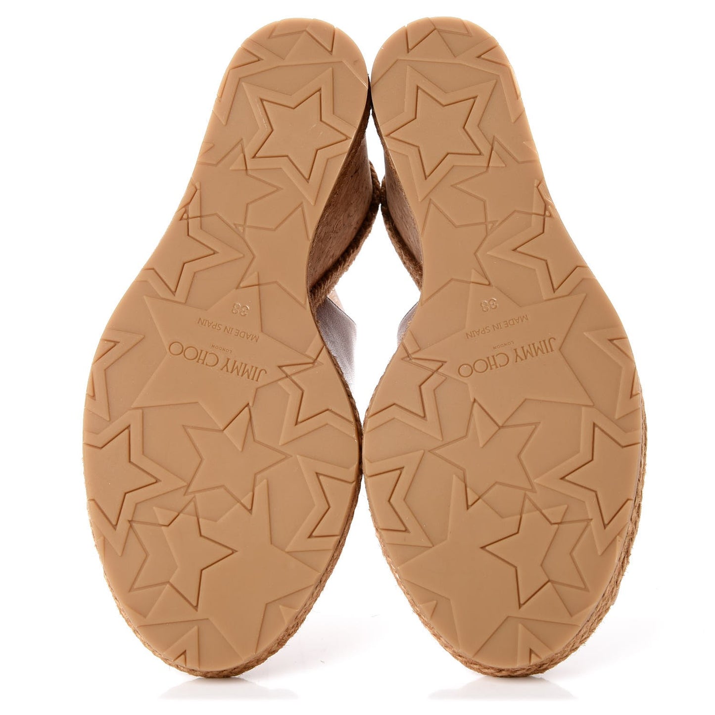 Nappa Cork Braided Amely 105 Wedge Sandals 38 Ballet Pink