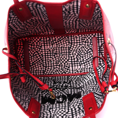 MCM Visetos Medium Liz Reversible Shopper Tote Ruby Red 5 of 17