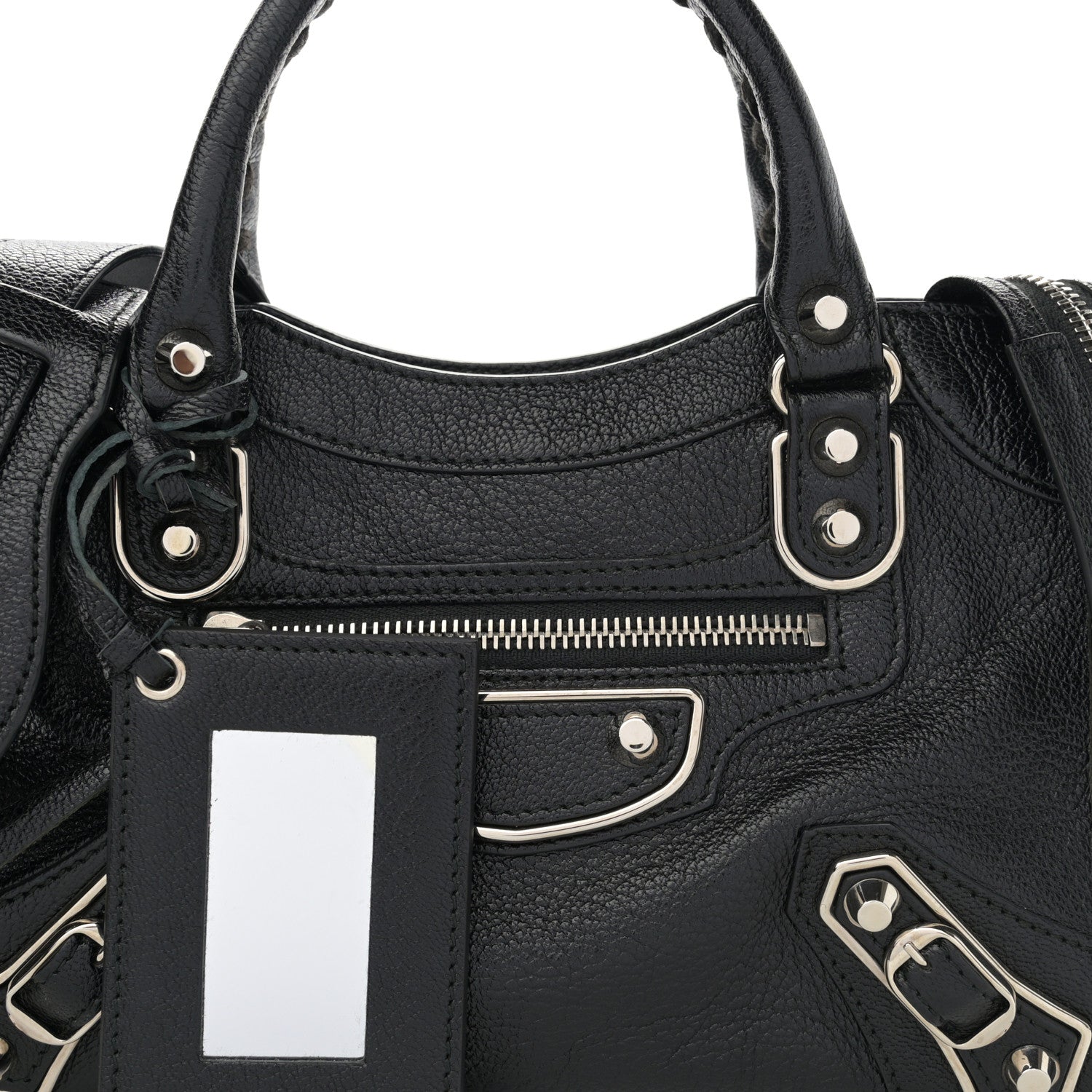 Balenciaga Chevre Silver Metallic Edge Hardware Mini City Black 8 of 10