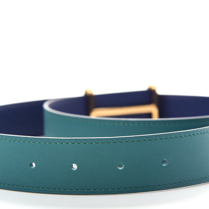 Hermes Swift Epsom 32mm Idem H Belt 80 Malachite Bleu Saphir 4 of 5