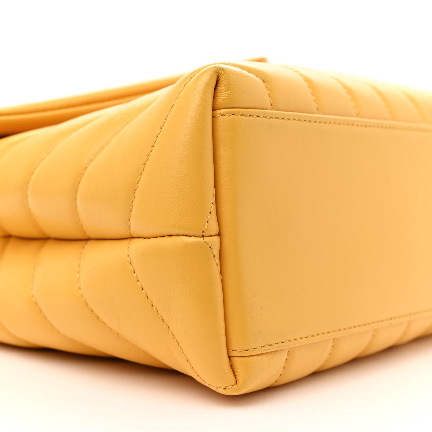 Calfskin Y Quilted Monogram Small Loulou Chain Satchel Cheddar