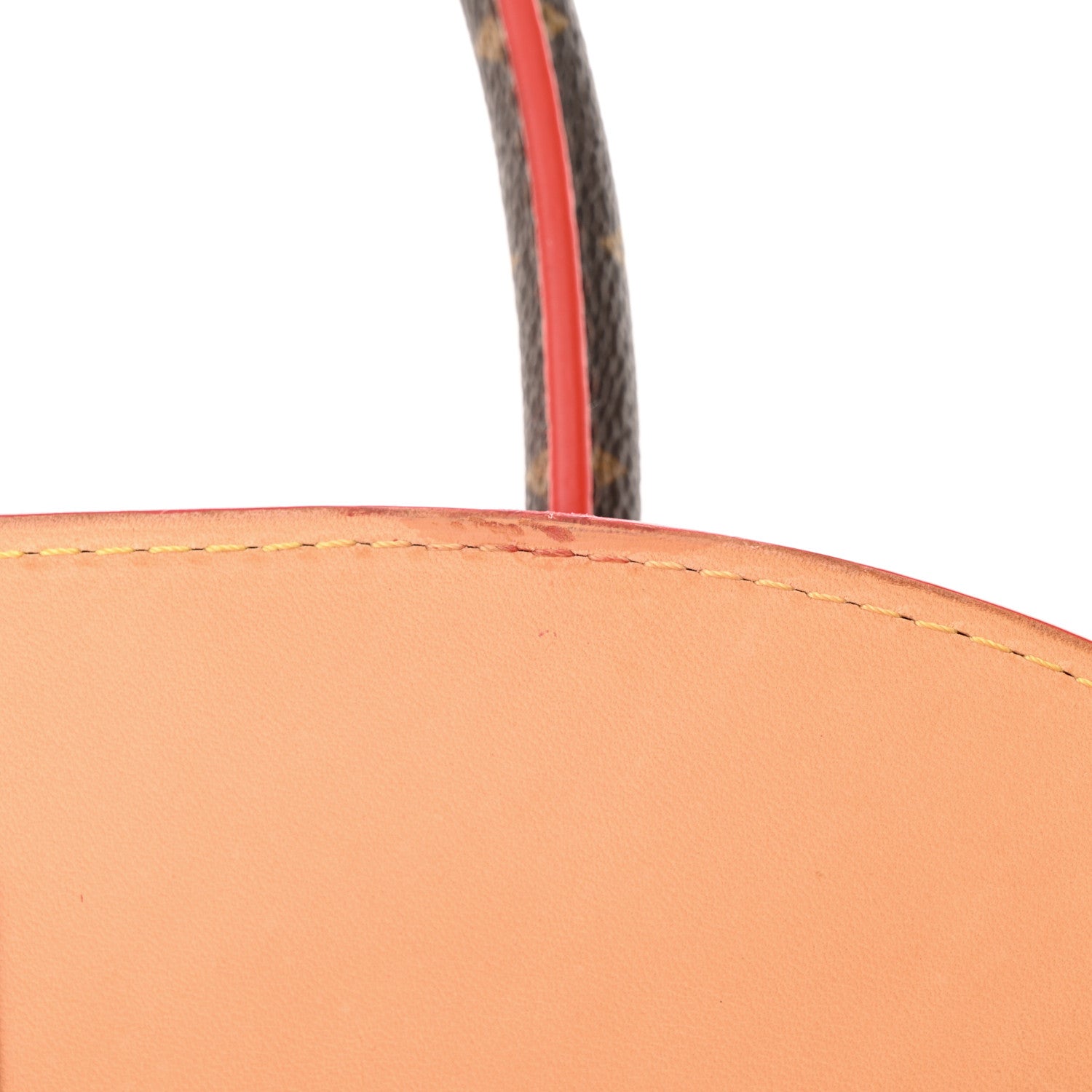 Louis Vuitton Monogram Calf Hair Spikes Iconoclasts Christian Louboutin Tote Red 10 of 15