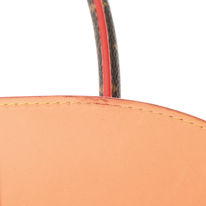 Louis Vuitton Monogram Calf Hair Spikes Iconoclasts Christian Louboutin Tote Red 10 of 15
