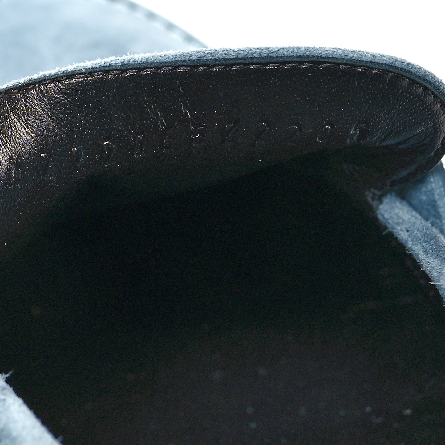 Suede Goatskin Womens Faubourg Loafers 35 Bleu Pinede