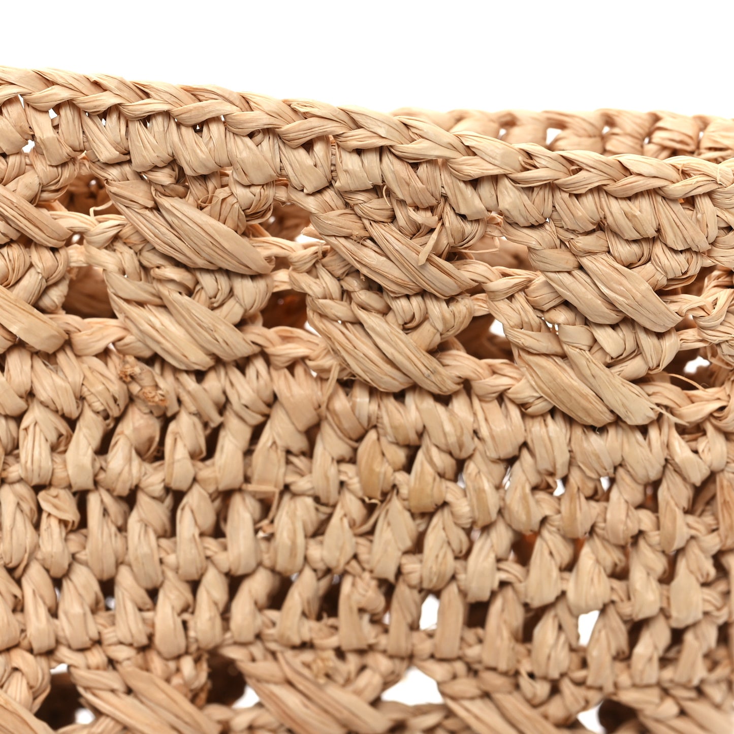 Raffia Calfskin Small Panier Tote Naturel