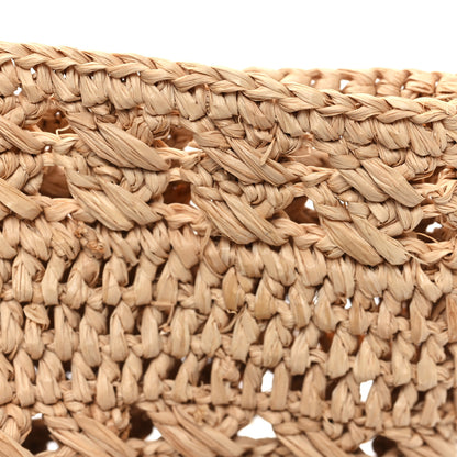 Saint Laurent Raffia Calfskin Small Panier Tote Naturel 10 of 11
