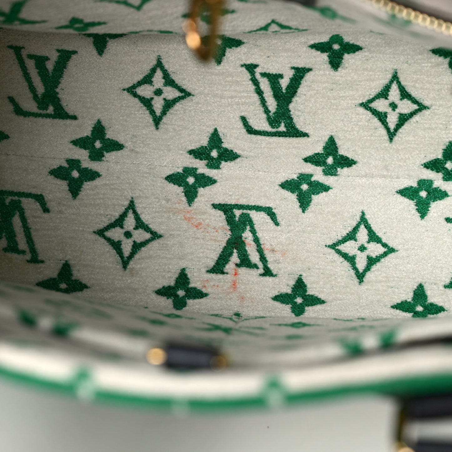 Jacquard Velvet Monogram Onthego PM Green