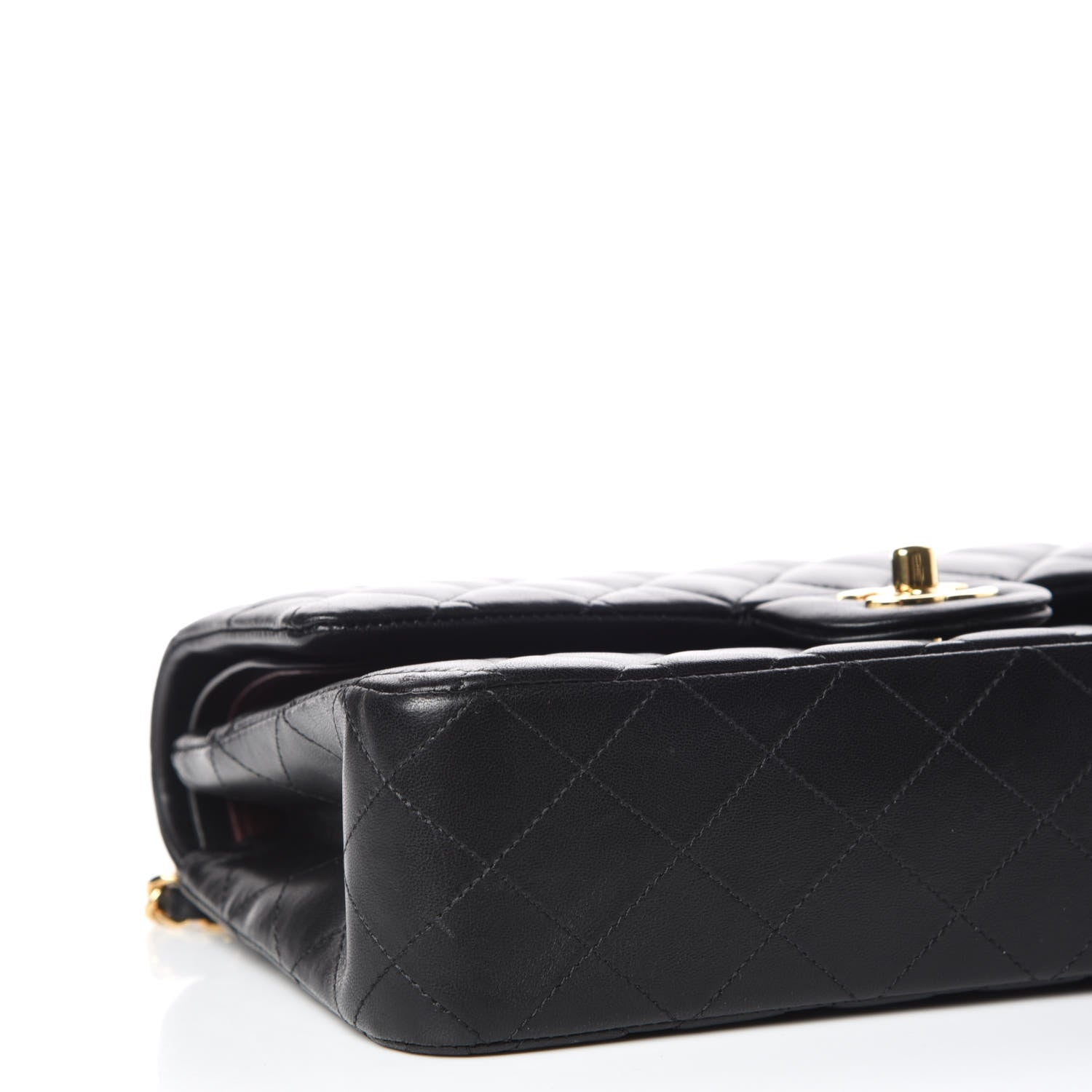 Chanel Lambskin Quilted Medium Double Flap Black 8 of 10