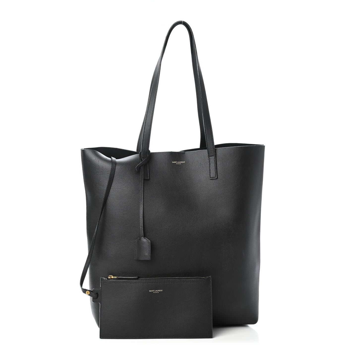 Calfskin North-South Shopping Tote Black