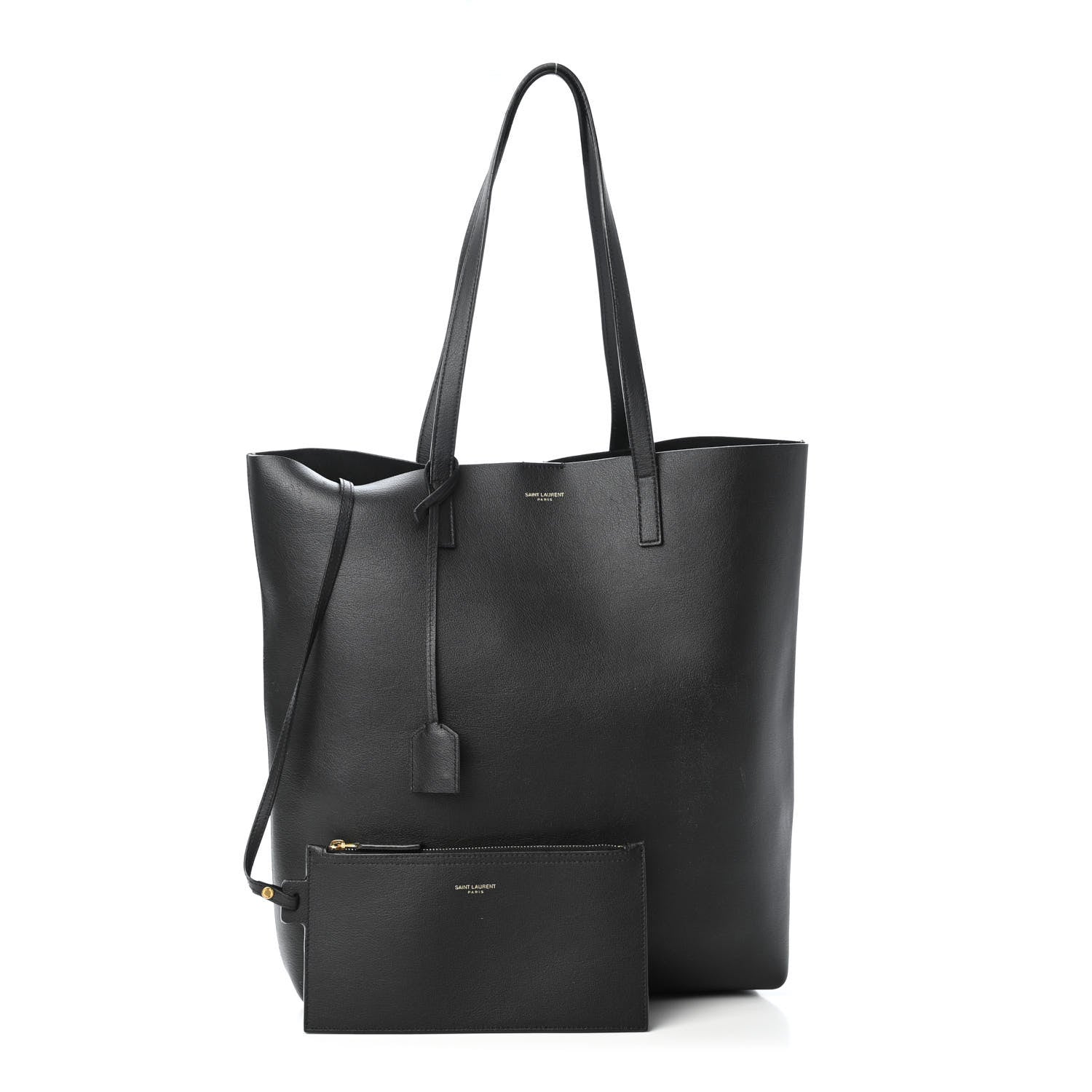 Saint Laurent Calfskin North-South Shopping Tote Black 1 of 4