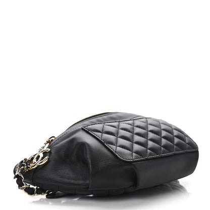 Chanel Lambskin Quilted Waist Bag Fanny Pack Black 4 of 10