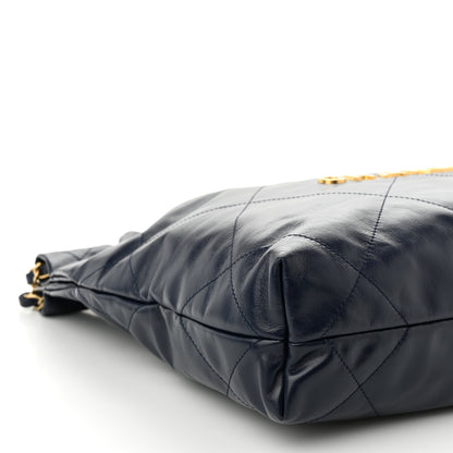 Chanel Shiny Calfskin Quilted Small Chanel 22 Navy 10 of 11