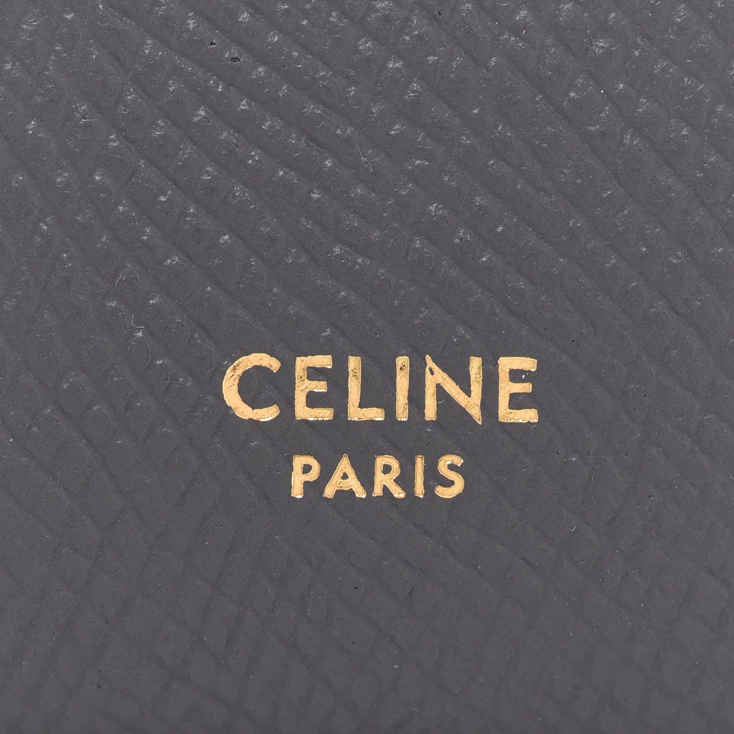 Grained Calfskin Medium Multifunction Strap Wallet Grey