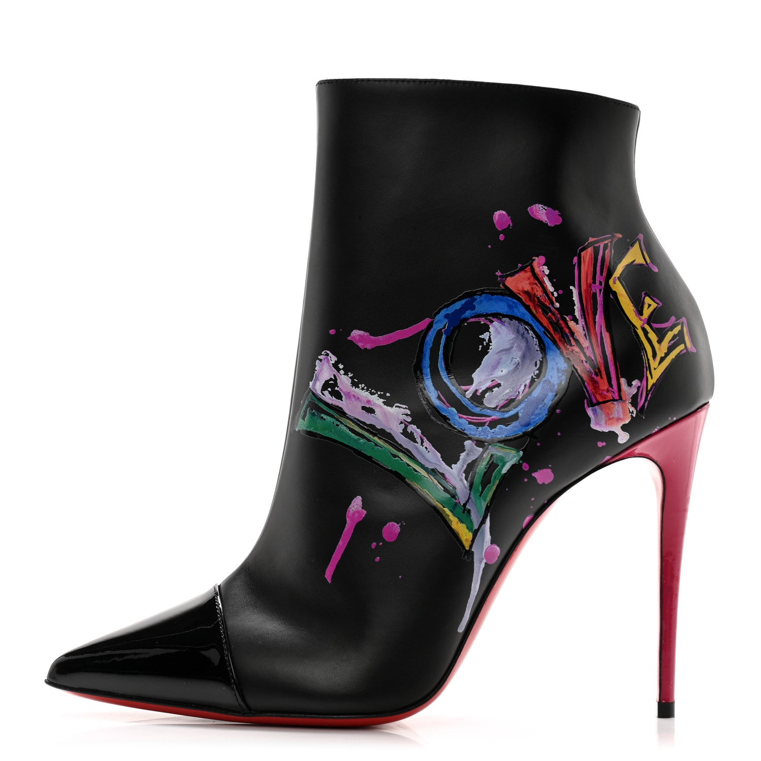 Christian Louboutin Calfskin In Love 100 Booties 38 Black 1 of 7