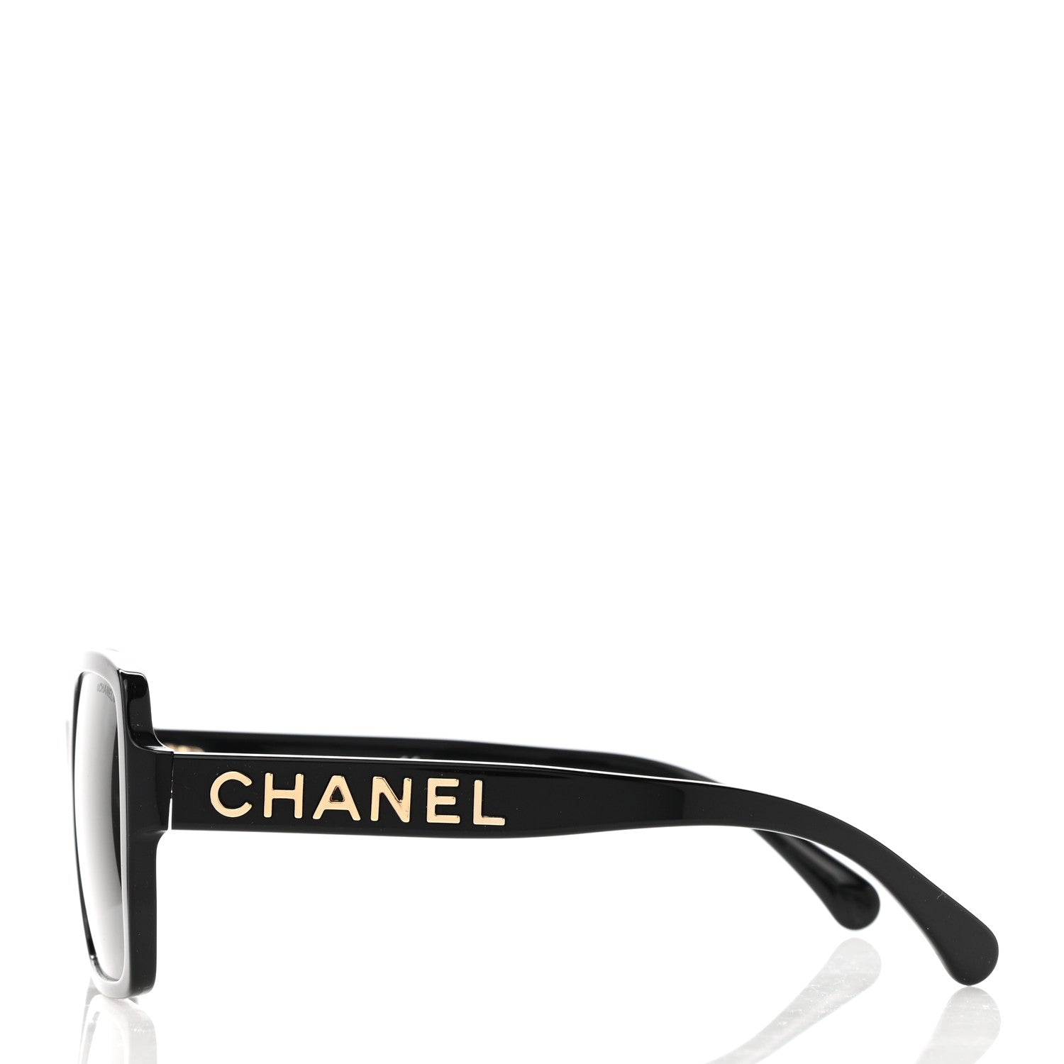 Chanel Acetate Polarized Square Sunglasses 5408 Black 3 of 9