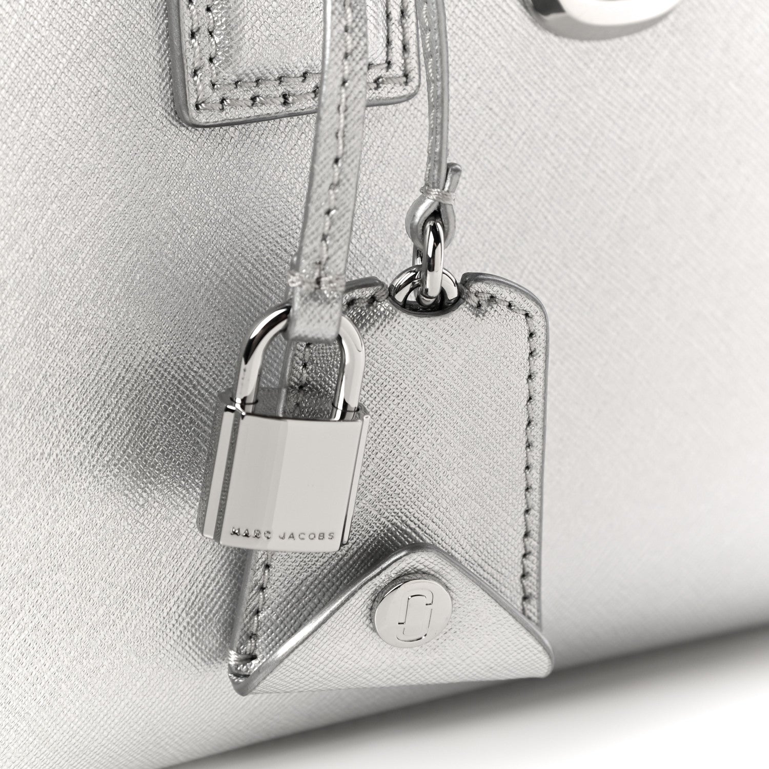 Marc Jacobs Metallic Saffiano Big Shot Tote Silver 11 of 12