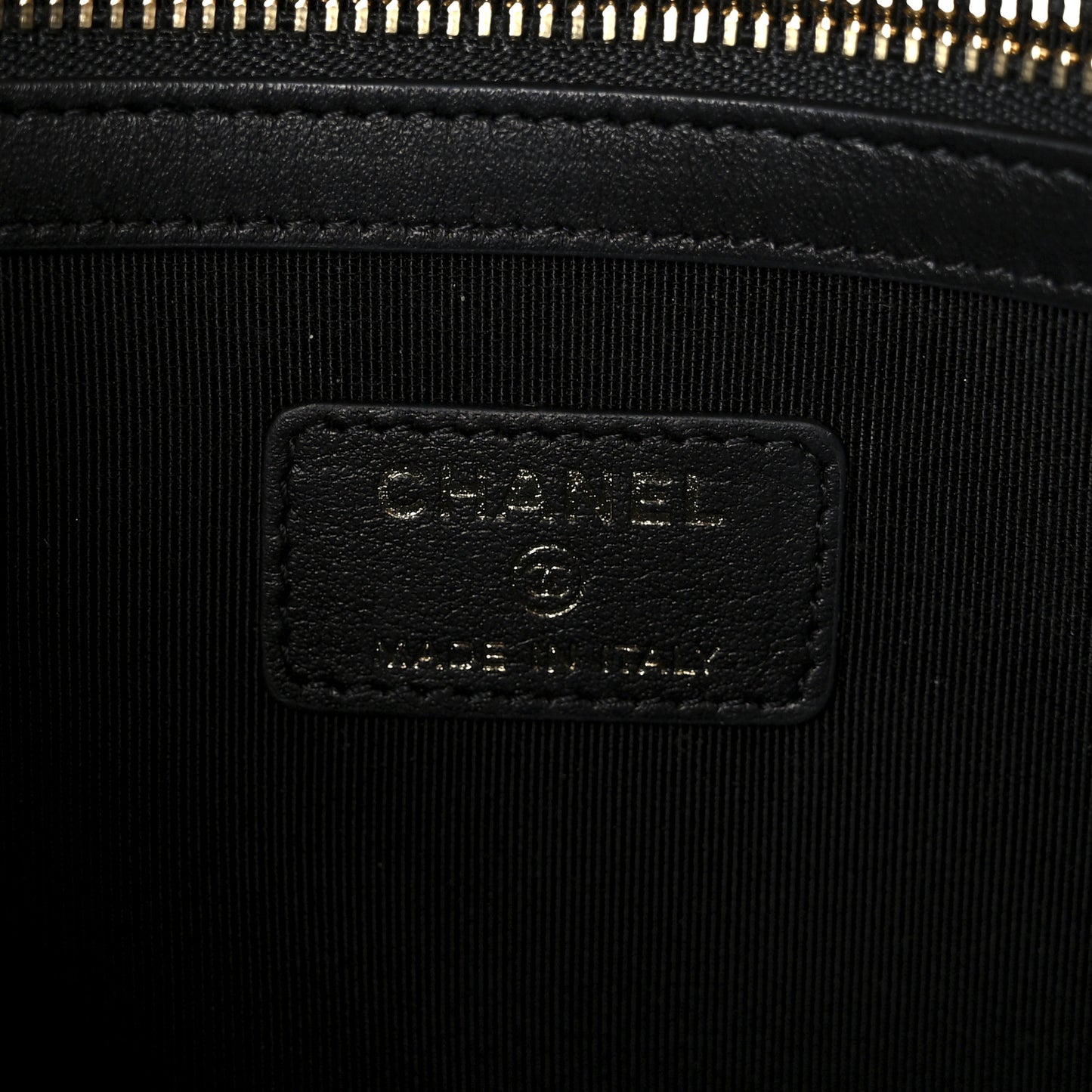 Tweed Quilted Medium Cosmetic Pouch Black Ecru White