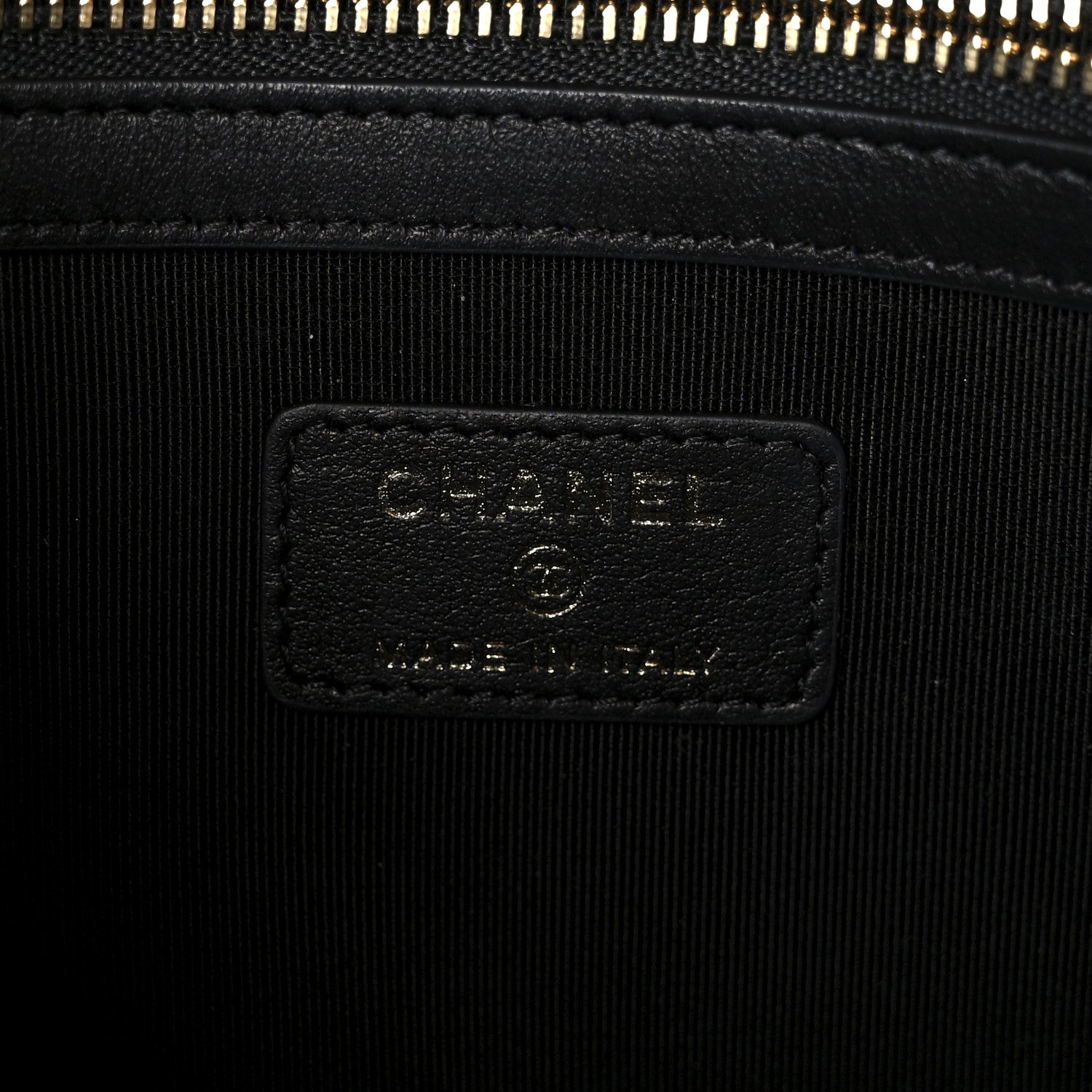 Chanel Tweed Quilted Medium Cosmetic Pouch Black Ecru White 6 of 8