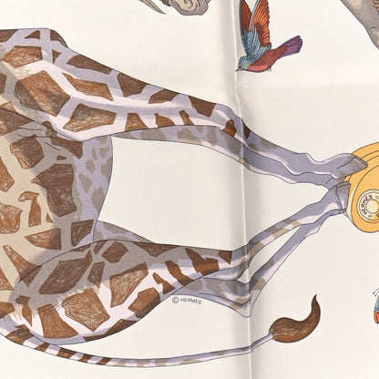 Hermes Silk Hermes Story Scarf 90 White Beige Multicolor 3 of 4