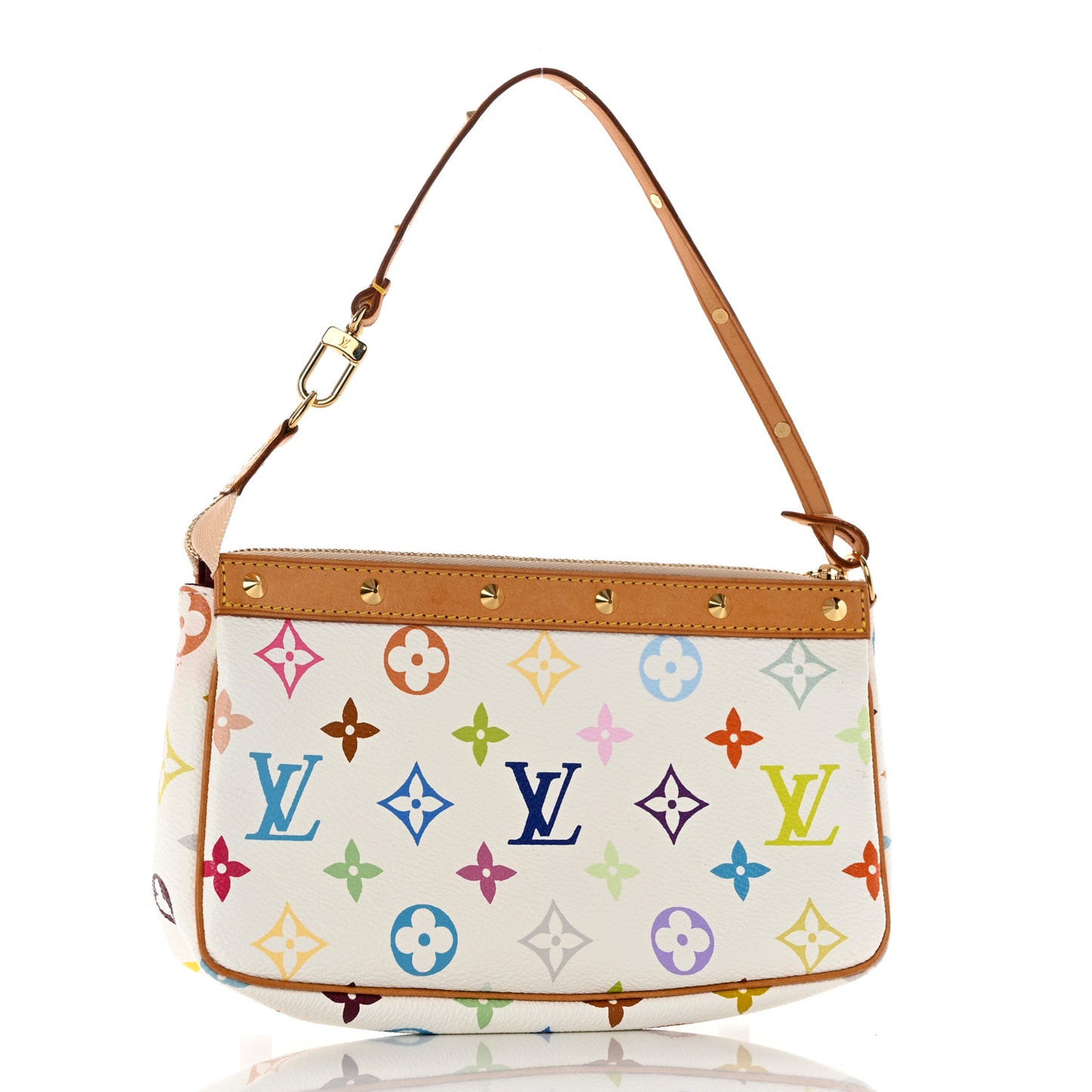 Monogram Multicolor Pochette Accessories White