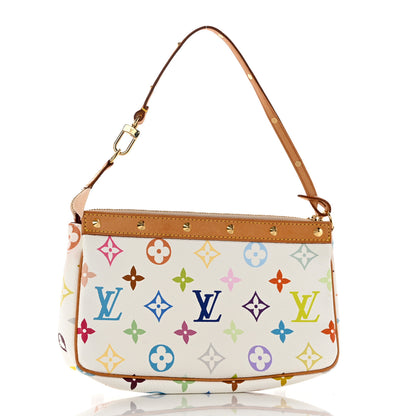 Louis Vuitton Monogram Multicolor Pochette Accessories White 3 of 7