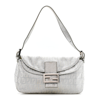 Fendi Metallic Zucchino Baguette Silver 1 of 11
