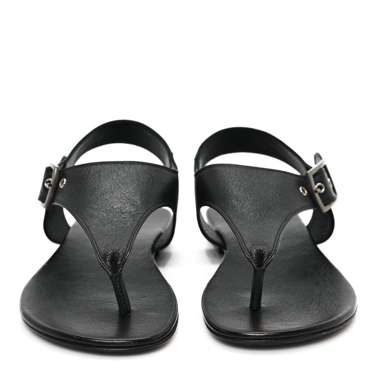 Calfskin Incrociato Denver Monogram Sandals 36 Black