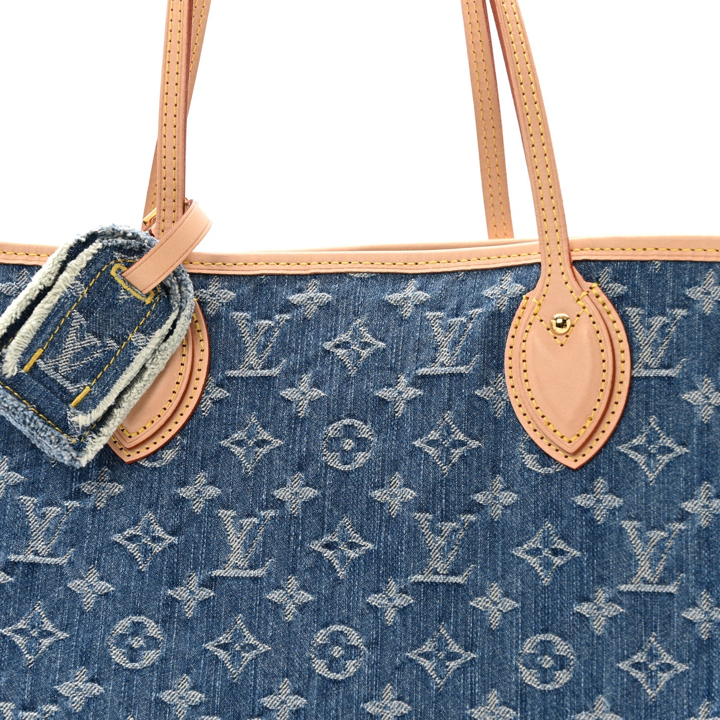 Monogram Denim Neo Neverfull MM Blue