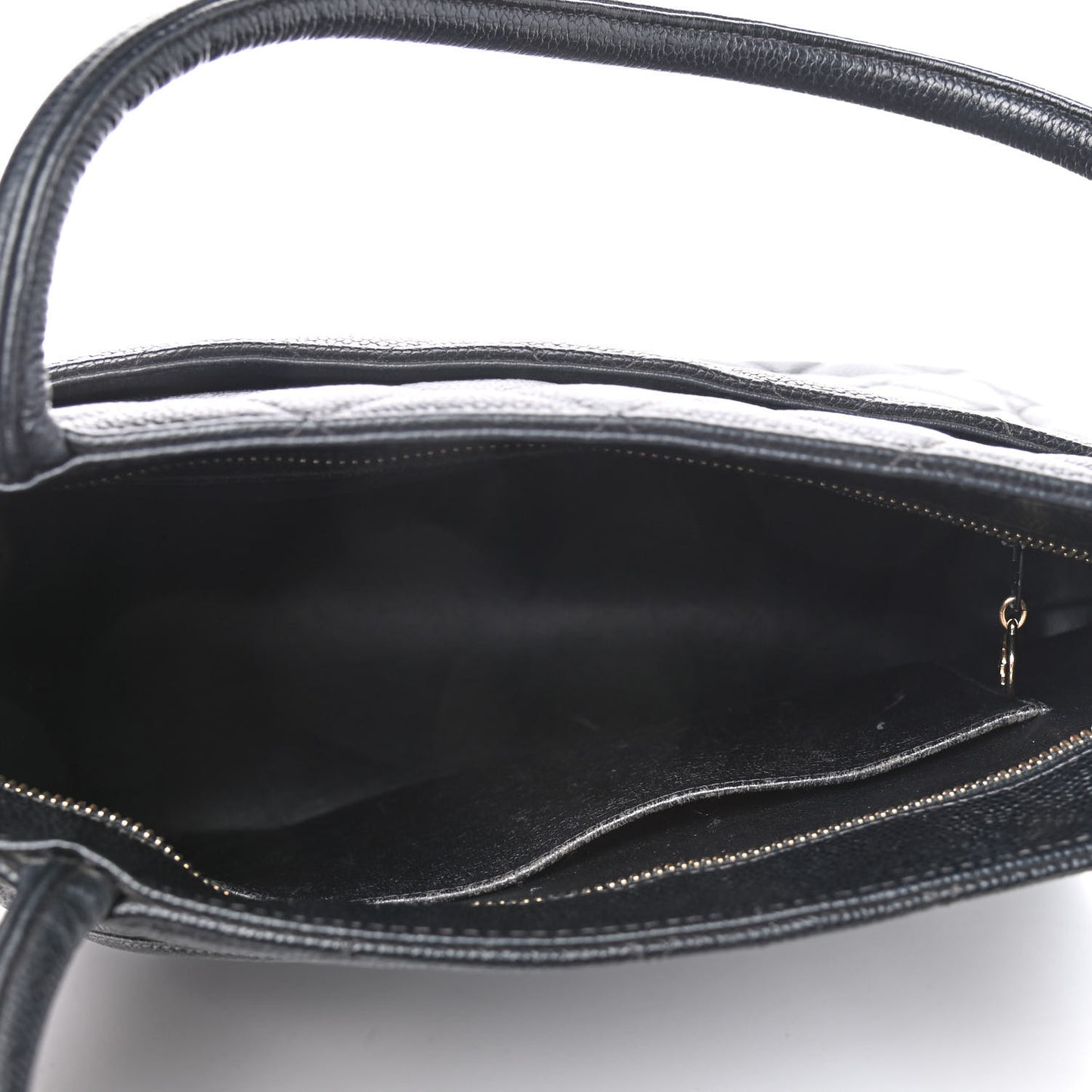 Caviar Quilted Medallion Tote Black