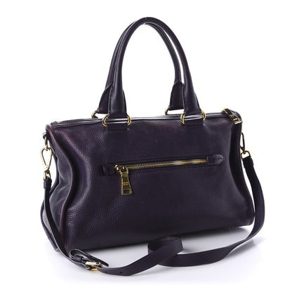 Prada Vitello Daino Shopping Satchel Uva 3 of 11