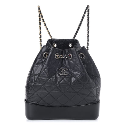 Chanel Aged Calfskin Quilted Small Gabrielle Backpack Black 1 of 8
