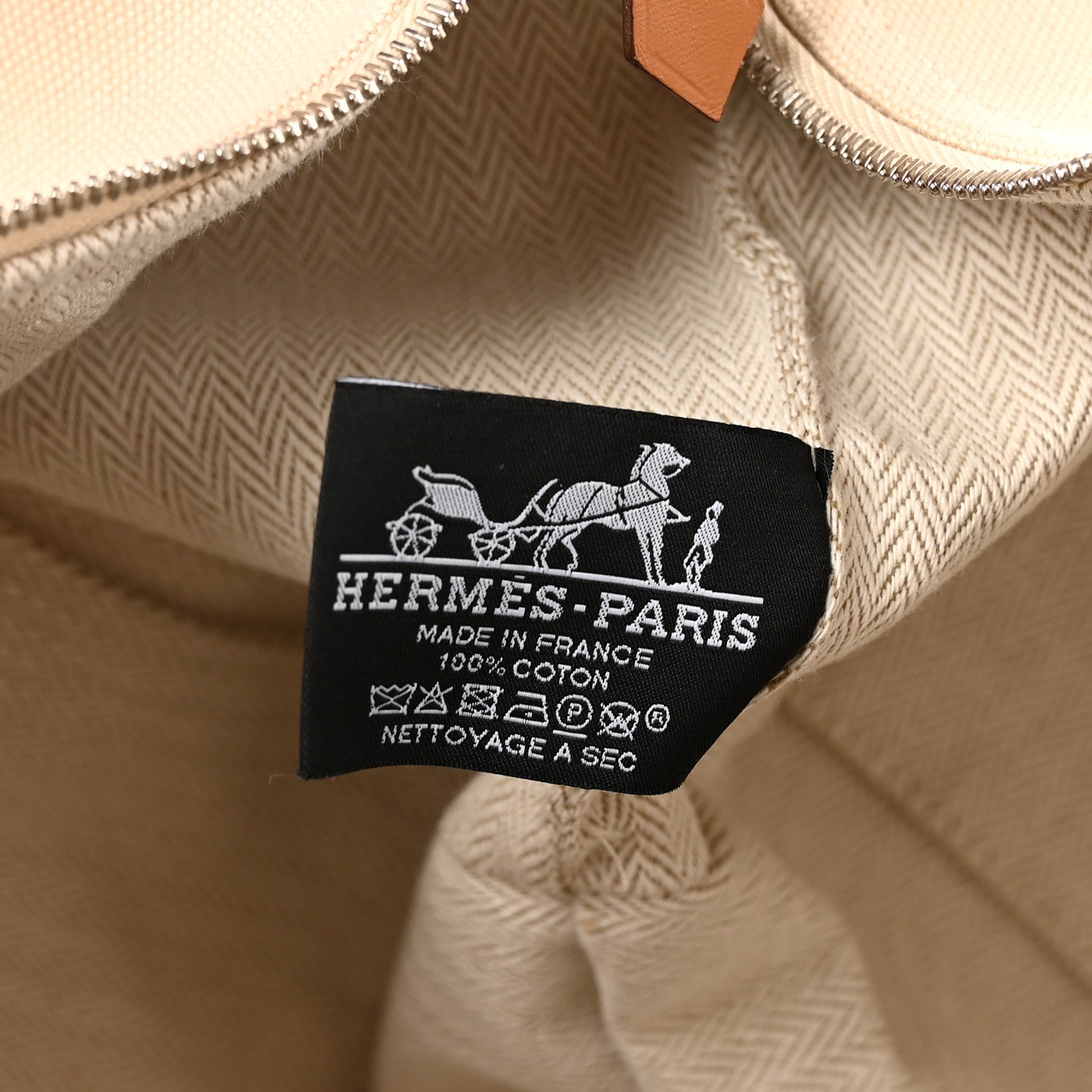 Hermes Canvas Large Bride-A-Brac Pouch Natural 6 of 9