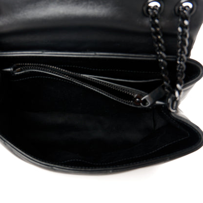 Saint Laurent Calfskin Y Quilted Monogram Monochrome Small Loulou Chain Satchel Black 5 of 11