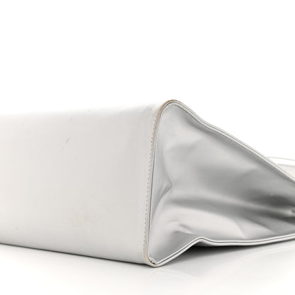 Telfar Metallic Vegan Leather Medium Shopping Bag Silver 9 of 10