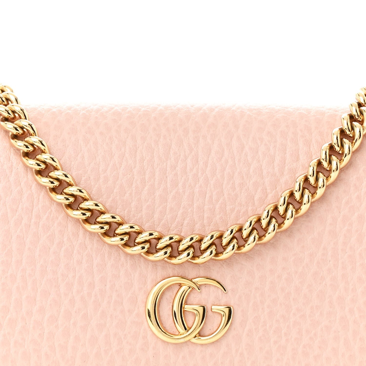 Gucci Dollar Calfskin GG Supreme Monogram Petite GG Marmont Wallet Chain Bag Perfect Pink 8 of 11