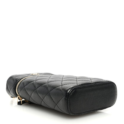 Chanel Caviar Quilted Phone Holder With Chain Black 6 of 10