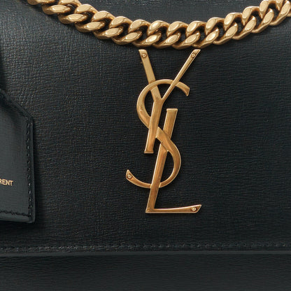 Saint Laurent Calfskin Medium Monogram Sunset Black 10 of 12