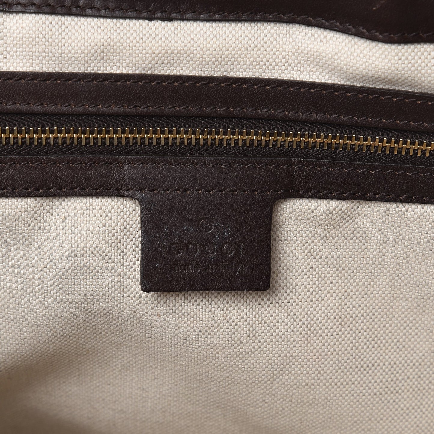 Monogram Vintage Web Medium Half Moon Hobo Dark Brown