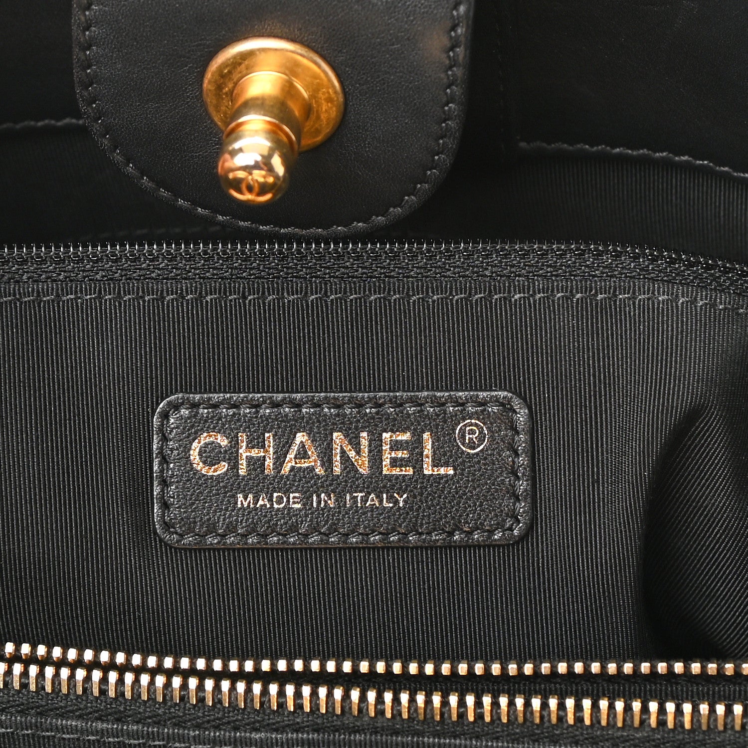 Chanel Calfskin Quilted Boy Shopping Tote Black 7 of 10