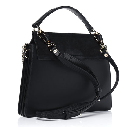 Chloe Suede Calfskin Medium Faye Shoulder Bag Black 2 of 4