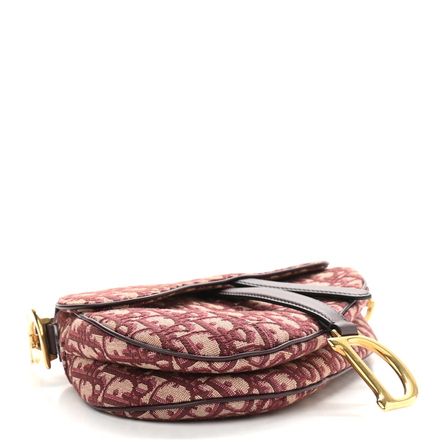 Christian Dior Oblique Saddle Bag Burgundy 4 of 13
