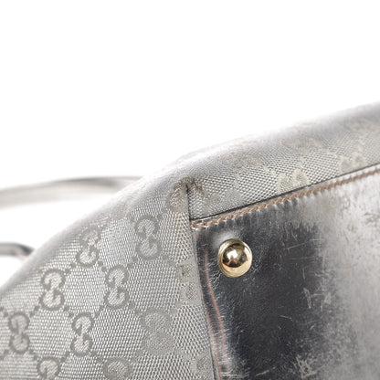 Gucci Metallic Monogram New Britt Medium Tote Silver 8 of 14