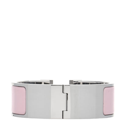 Hermes Enamel Wide Clic Clac H Bracelet GM Rose Cassata 3 of 6
